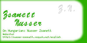 zsanett nusser business card